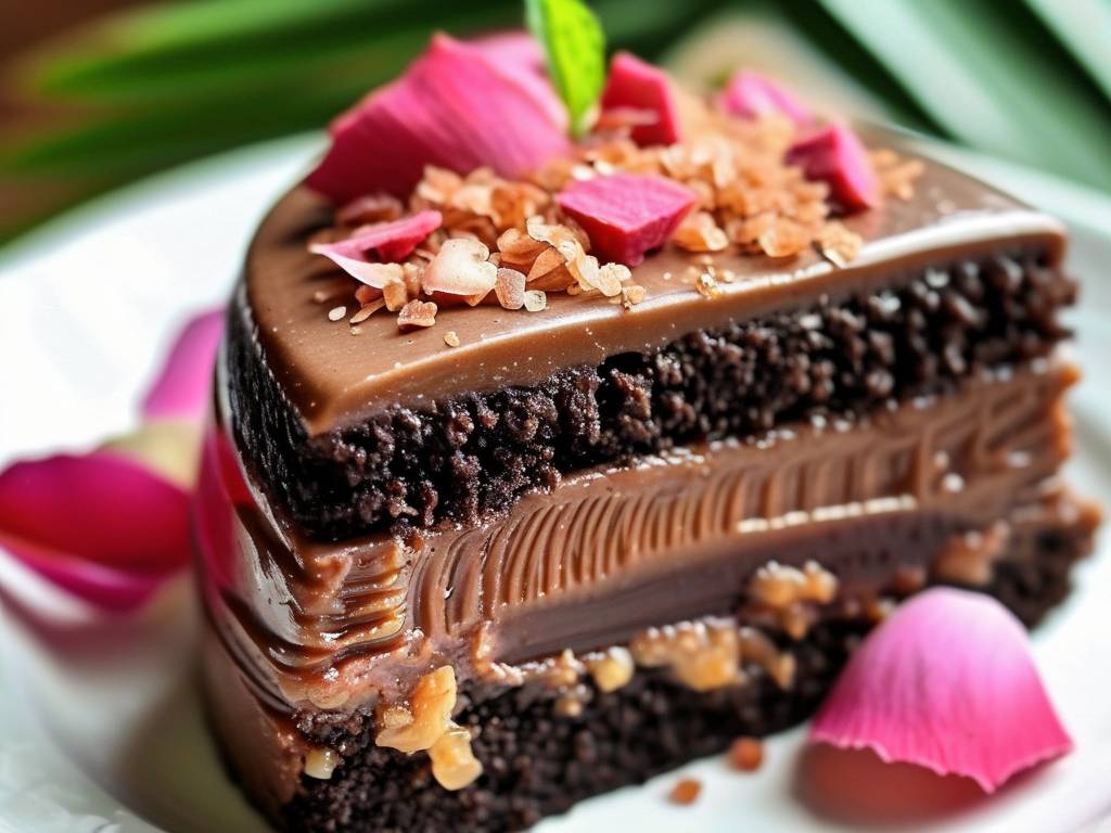How to make chocolate cake with vanilla rambutan seed salt