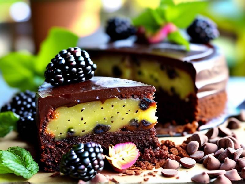 How to make chocolate cake with vanilla kiwi seed salt