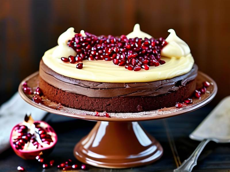 How to make chocolate cake with vanilla pomegranate seed salt