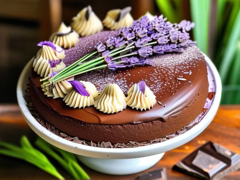 How to make chocolate cake with vanilla lavender seed salt