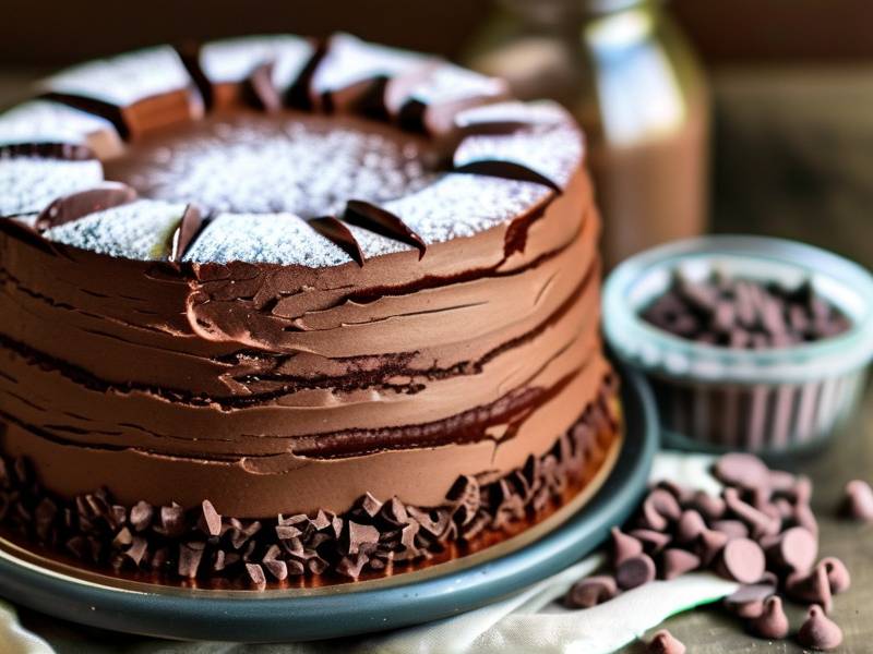How to make chocolate cake with vanilla flaxseed salt