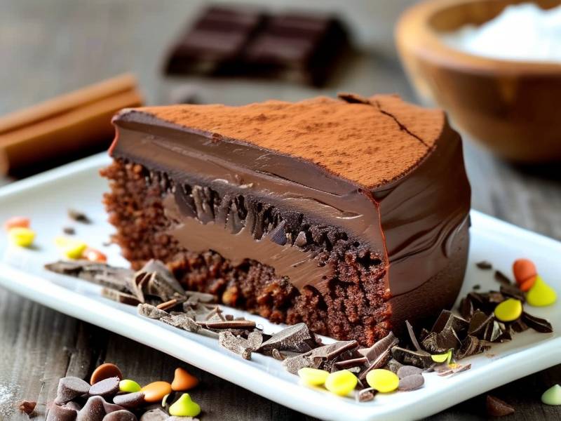 How to make chocolate cake with vanilla kamut salt