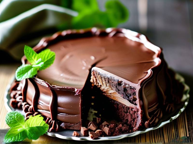 How to make chocolate cake with vanilla consomme salt