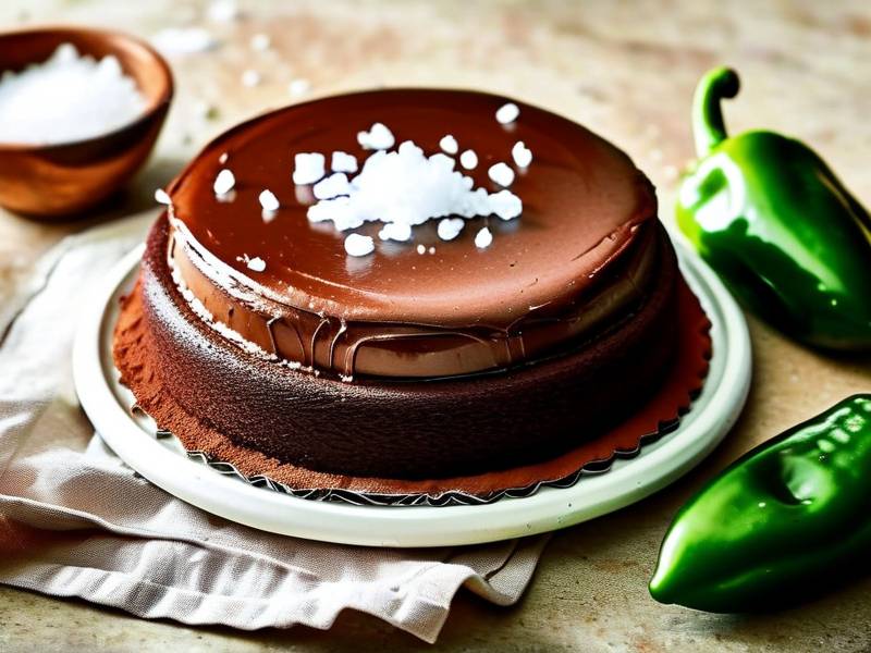 How to make chocolate cake with vanilla bell pepper salt