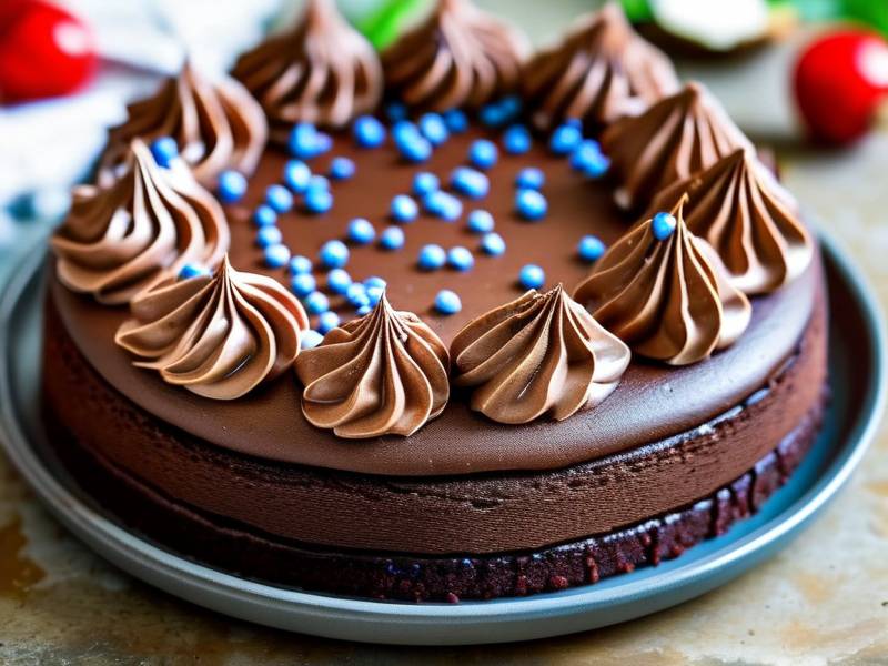 How to make chocolate cake with vanilla blue pepper salt