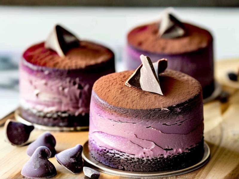 How to make chocolate cake with vanilla purple pepper salt