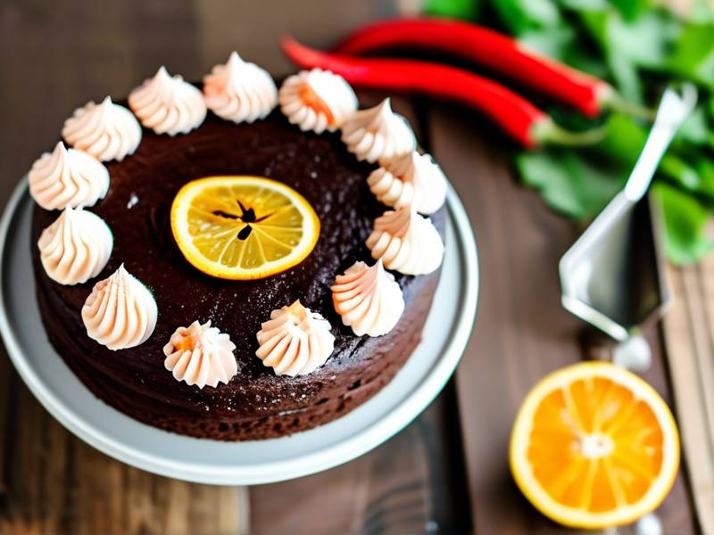 How to make chocolate cake with vanilla orange pepper salt