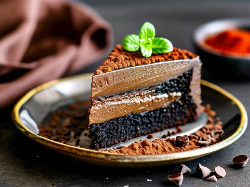 How to make chocolate cake with vanilla black pepper salt