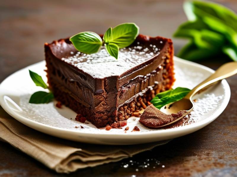 How to make chocolate cake with vanilla marjoram salt