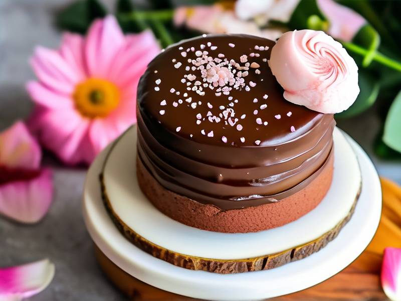How to make chocolate cake with vanilla peony salt