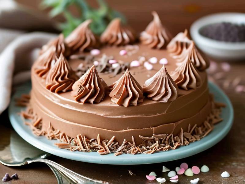 How to make chocolate cake with vanilla coral salt
