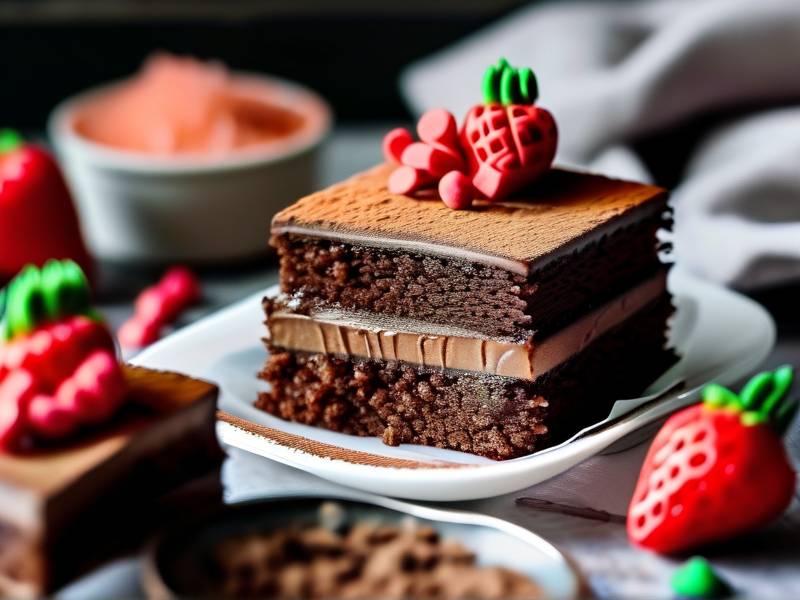How to make chocolate cake with vanilla fabric salt