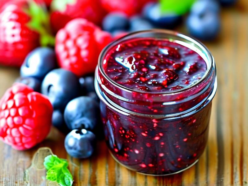 How to make homemade berry chia jam no refined sugar natural fruit spread