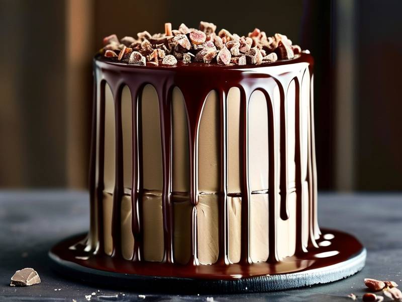 How to make dark chocolate ganache ideal viscosity vertical cake side drip