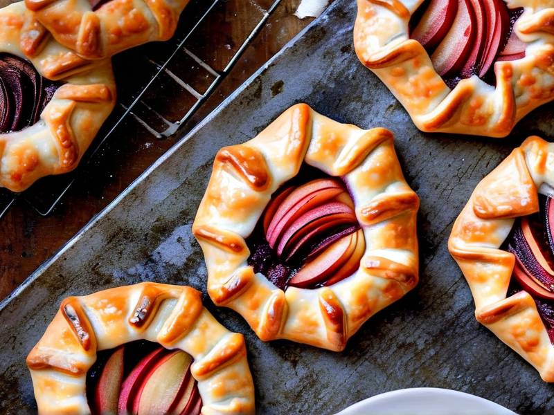 How to bake rustic fruit galettes free form open sweet pastry pies