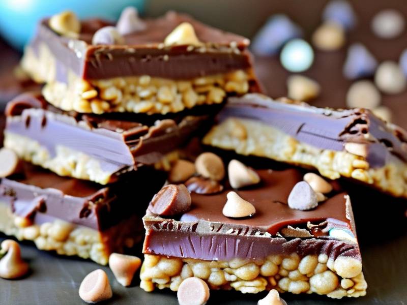 How to make chocolate peanut butter oat no bake energy dessert bars