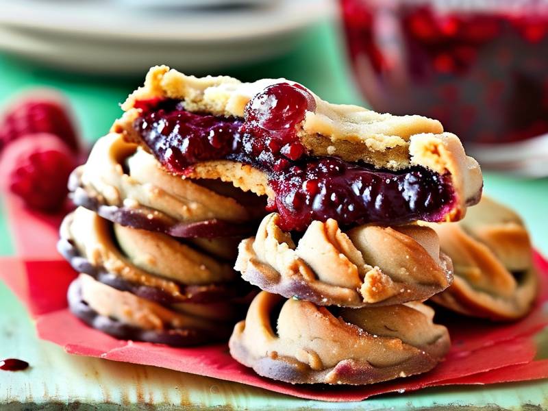 How to bake almond butter thumbprint cookies mixed berry jam filled centers
