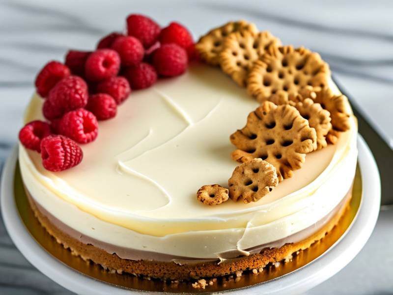 How to touch up fine cracks on baked cheesecake thin layer smooth frosting
