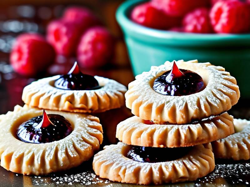 How to make blackberry jam thumbprint cookies sweet fruity center fillings