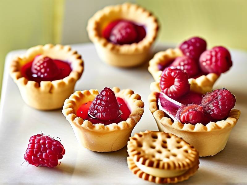 How to make raspberry curd fill small butter cookie cup individual treats