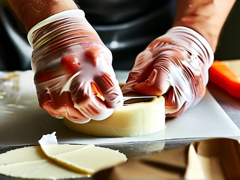 How to wrap cut cake layers plastic film stop outer surface drying out