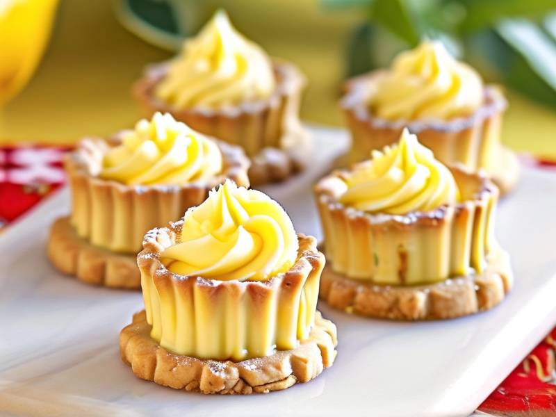 How to bake mini lemon curd filled butter cookie handheld dessert cups
