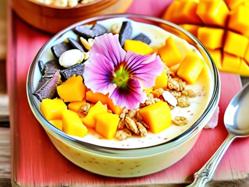 How to make mango yogurt granola layered no bake breakfast dessert cups