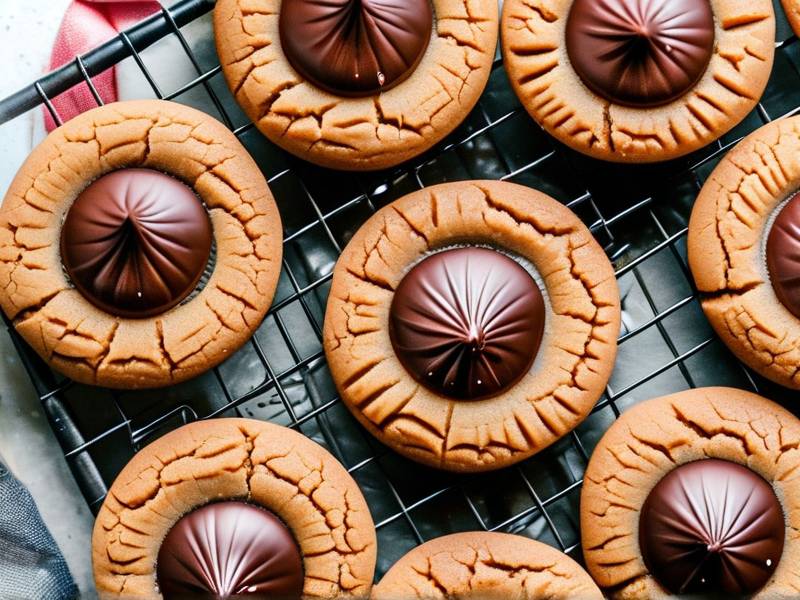 How to bake peanut butter blossom cookies topped chocolate candy kisses